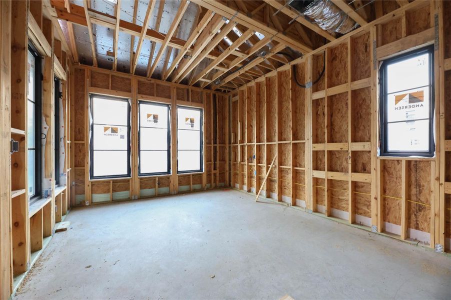 Breakfast room is spacious and offers additional cabinetry and counter space on the right wall.