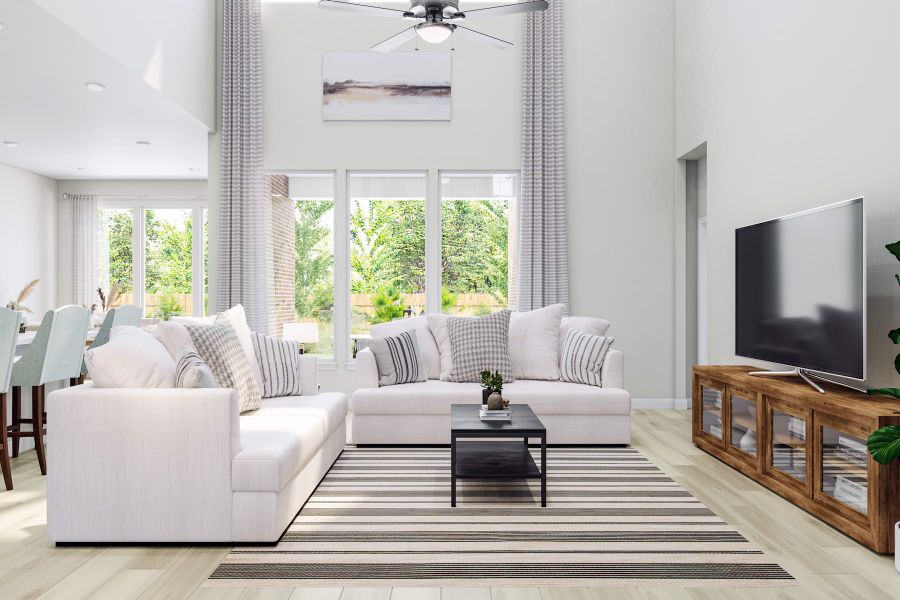 Representative furnished interior of a home built from the Verdin by Tri Pointe Homes in Oakhill Reserve, Tomball (Image 7).