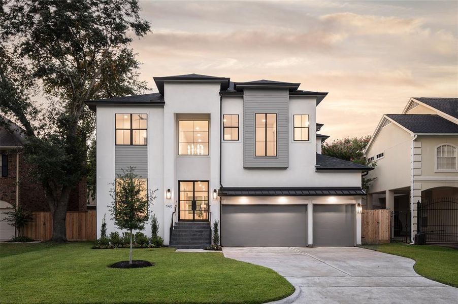 Sophisticated style meets Bellaire convenience in this stunning new five-bedroom, a five-and-a-half-bathroom showplace featuring premium finishes, a flexible layout, an attached three-car garage with EV pre-wiring, and a fenced yard complete this home.