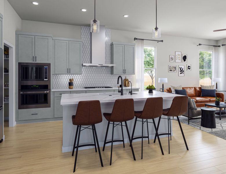 Furnished interior view inside a new home in Heritage, Dripping Springs (Image 7).