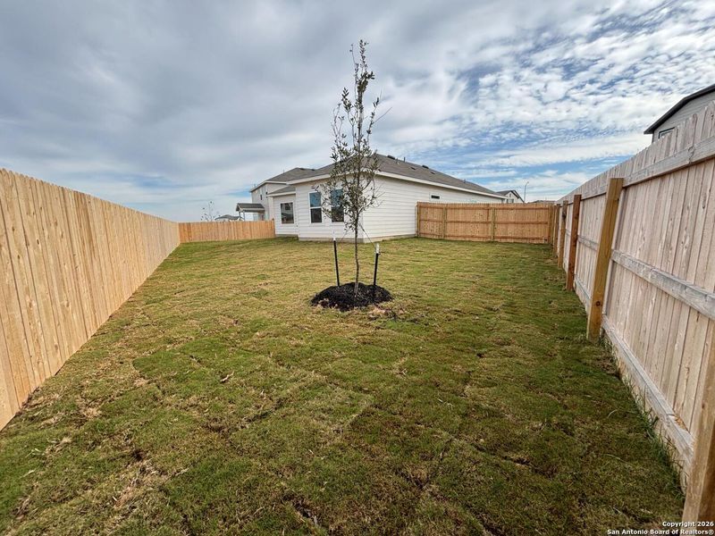 Exterior details and patio area of a home in The Summit at Saddlebrook Ranch 55's, Schertz (Image 3).