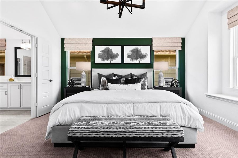 Furnished interior view inside a new home in Keeneland, Aubrey (Image 22).