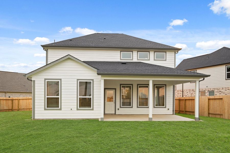 Exterior details and patio area of a home in Morton Creek Ranch, Katy (Image 3). Exterior details and patio area of a home in Morton Creek Ranch, Katy (Image 3).