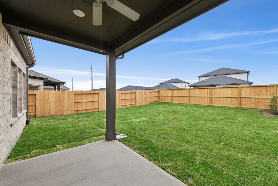 Exterior details and patio area of a home in Marvida, Cypress (Image 15).