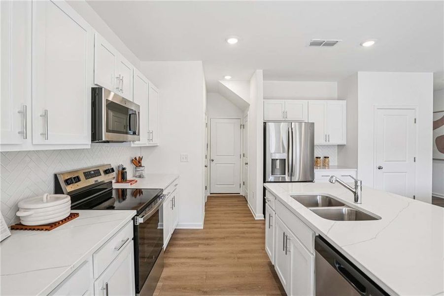 Furnished interior view inside a new home in Leydenview, Mableton (Image 26).