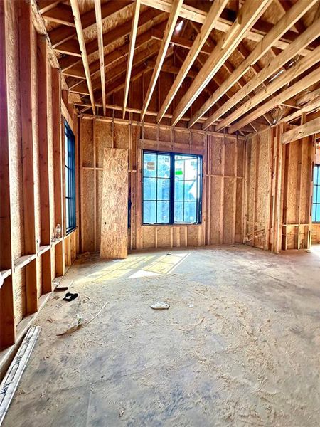 Current construction 10/2/24. Another view of Second-floor secondary bedroom #3 with a private en suite bathroom