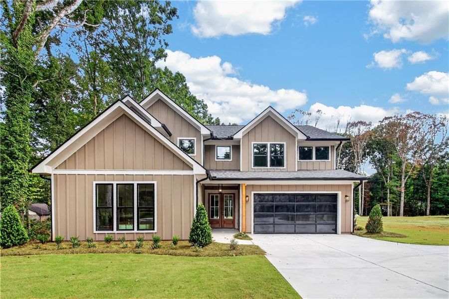Front exterior of a new home in , Stone Mountain, GA, highlighting curb appeal (Image 36). Front exterior of a new home in , Stone Mountain, GA, highlighting curb appeal (Image 36).