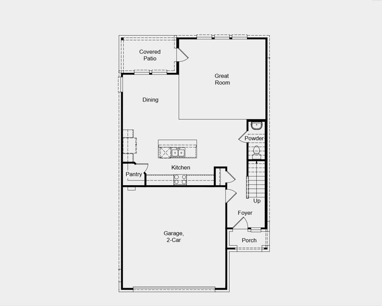 2D floor plan layout for the Cadence 2 by Taylor Morrison in Stonewall Ranch 40s, Liberty Hill, TX (Image 3). 2D floor plan layout for the Cadence 2 by Taylor Morrison in Stonewall Ranch 40s, Liberty Hill, TX (Image 3).