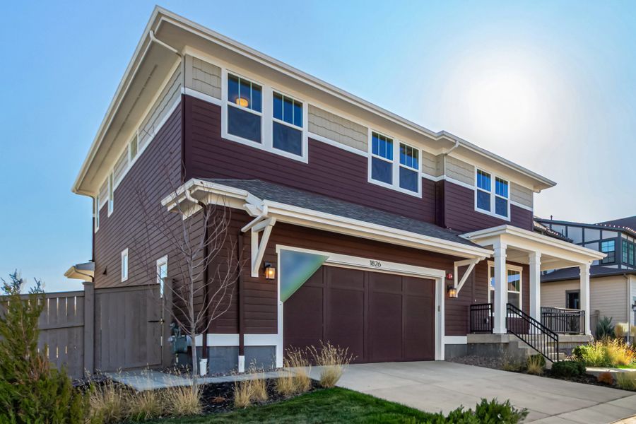 Front exterior of a new home in Westerly, Erie, CO, highlighting curb appeal (Image 2).