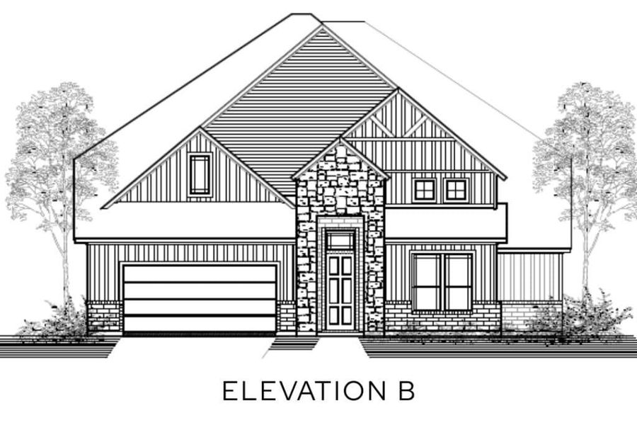 Representative rendering of the exterior for the The Montgomery by Lillian Custom Homes (Image 4).