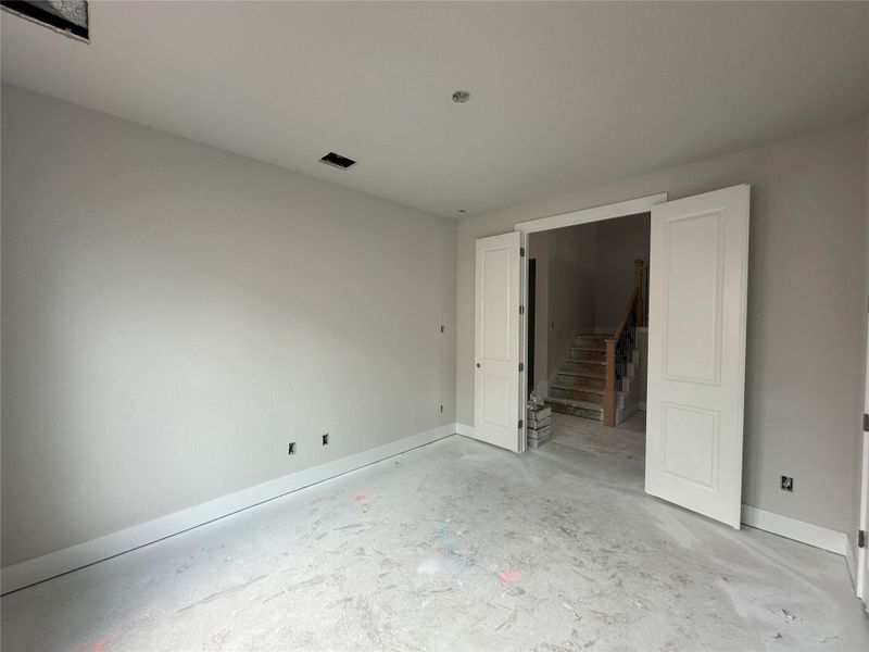 Double doors in Study