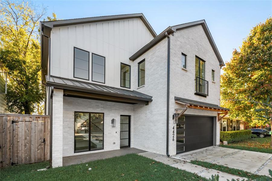 Exterior details and patio area of a home in , Dallas (Image 2). Exterior details and patio area of a home in , Dallas (Image 2).
