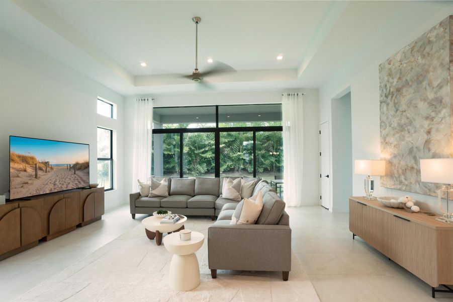 Furnished interior view inside a new home in Lotus Edge, Boca Raton (Image 17). Furnished interior view inside a new home in Lotus Edge, Boca Raton (Image 17).