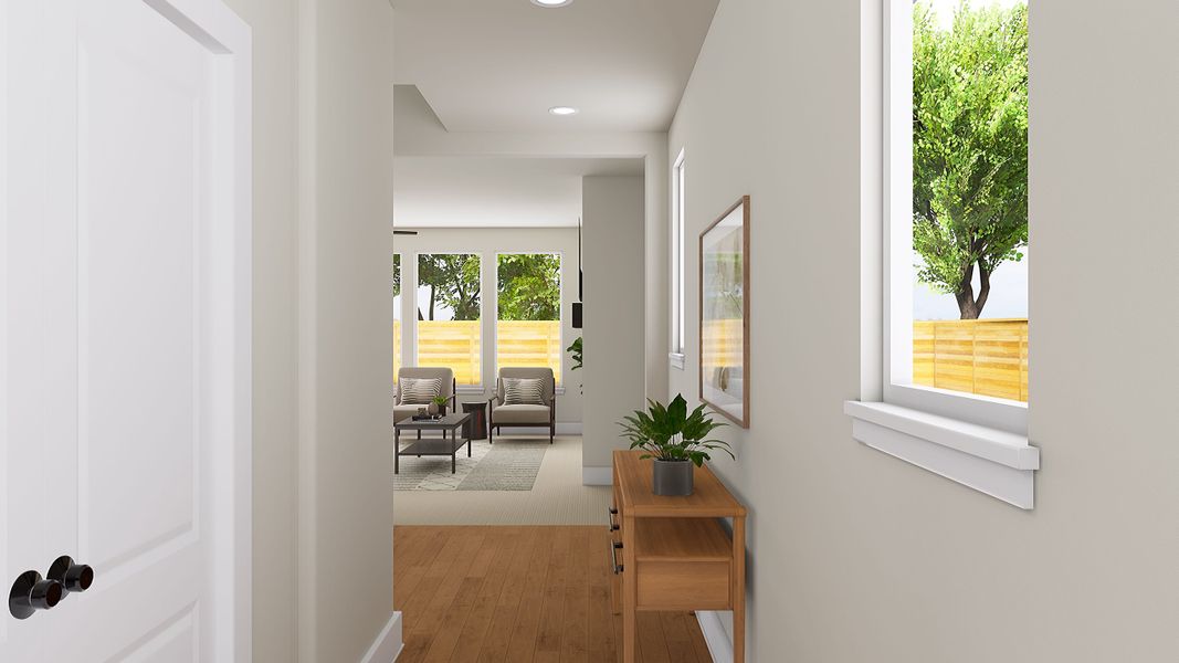 Representative furnished interior of a home built from the Holly by Tri Pointe Homes in Landmark, Denton (Image 8). Representative furnished interior of a home built from the Holly by Tri Pointe Homes in Landmark, Denton (Image 8).