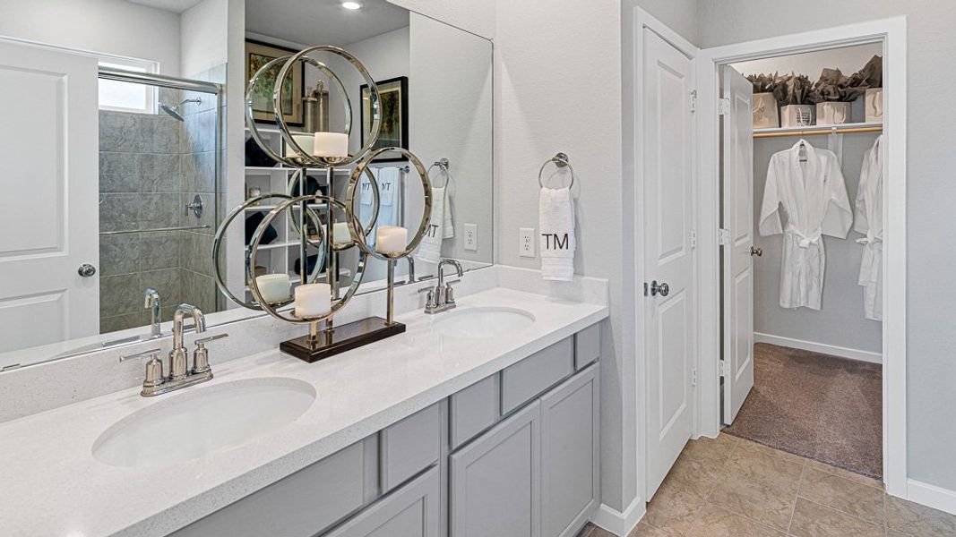 Furnished interior view inside a new home in Bridge Creek 45s and 50s, Cypress (Image 26).