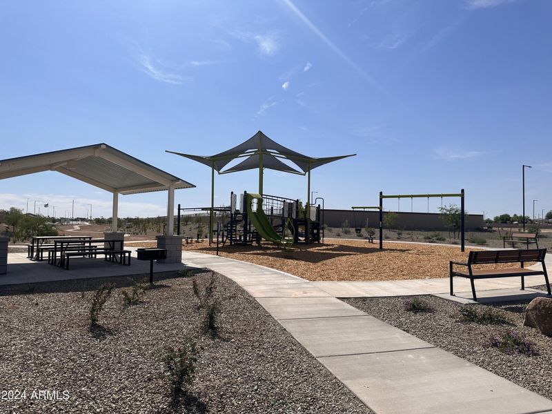 Playground and BBQ areas