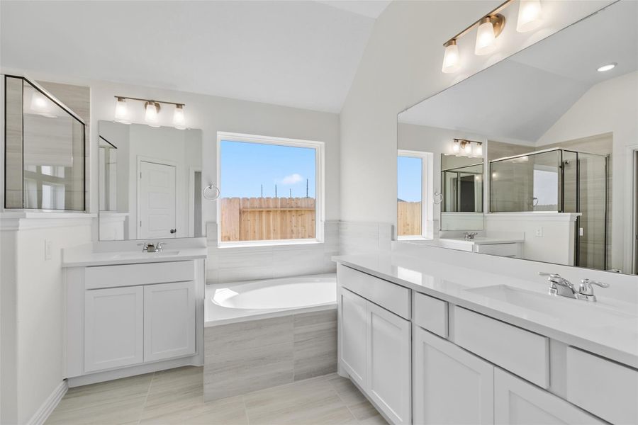 Furnished interior view inside a new home in Creekhaven, Iowa Colony (Image 8). Furnished interior view inside a new home in Creekhaven, Iowa Colony (Image 8).