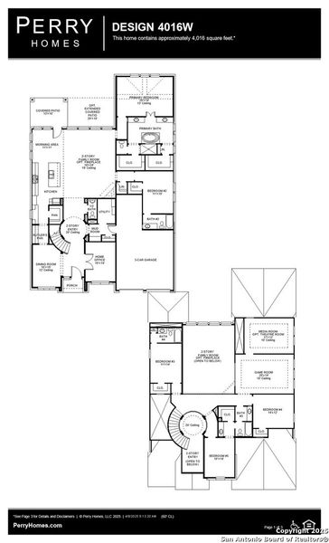 2D floor plan layout of this home in Kallison Ranch 60', San Antonio, TX (Image 3). 2D floor plan layout of this home in Kallison Ranch 60', San Antonio, TX (Image 3).