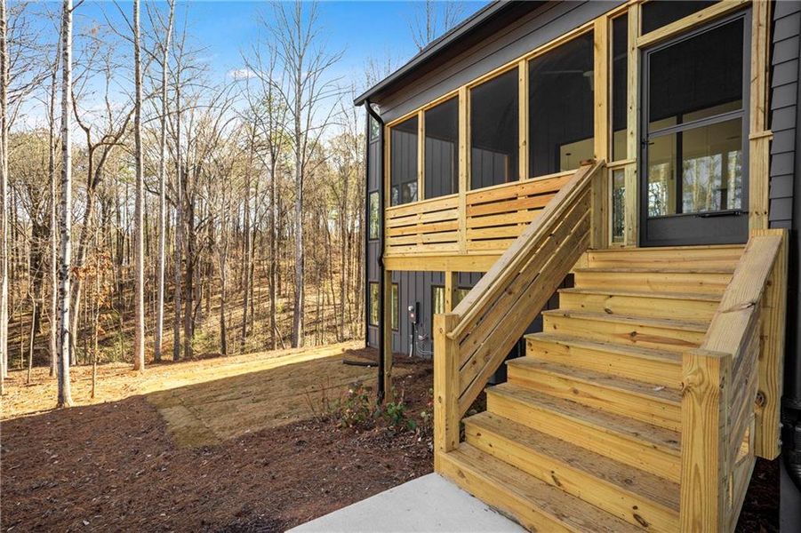 Exterior details and patio area of a home in Aster, Roswell (Image 36).