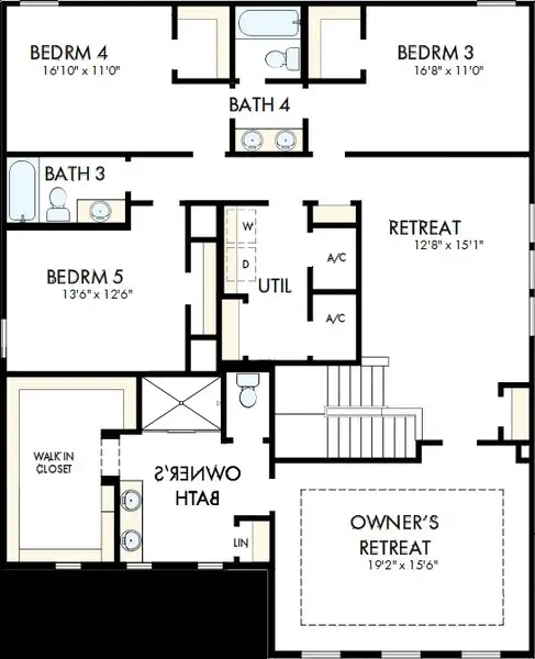 2D floor plan layout of this home in Waterset Classic Series, Apollo Beach, FL (Image 3). 2D floor plan layout of this home in Waterset Classic Series, Apollo Beach, FL (Image 3).