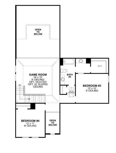 2D floor plan layout of this home in Lilyana, Celina, TX (Image 3).