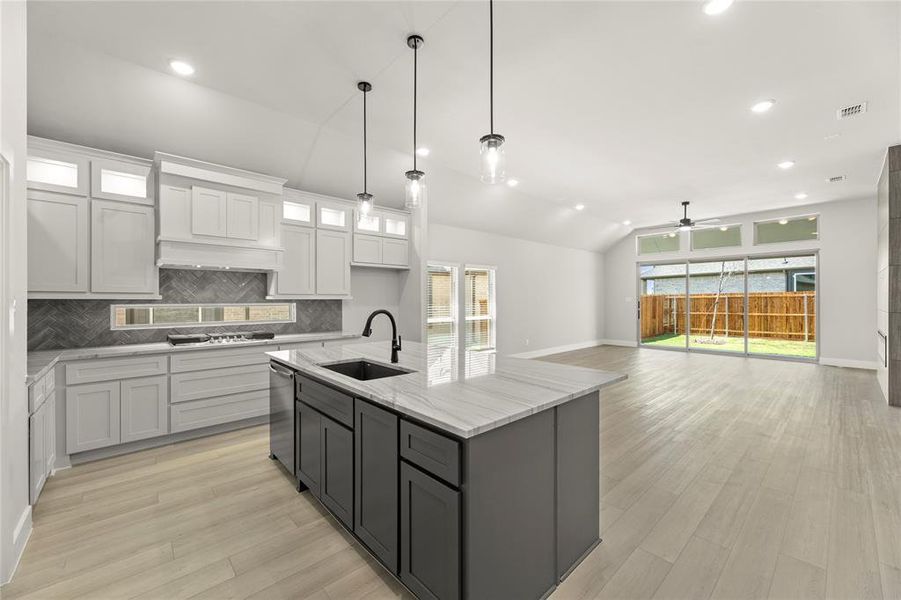 Furnished interior view inside a new home in Valencia on The Lake, Little Elm (Image 7). Furnished interior view inside a new home in Valencia on The Lake, Little Elm (Image 7).