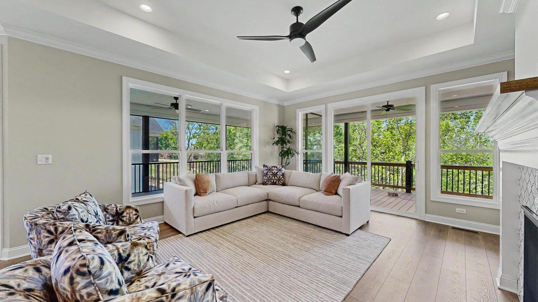 Representative furnished interior of a home built from the Verona by Perfection Builders in The Courtyards at Curry Farms, Louisville (Image 7).