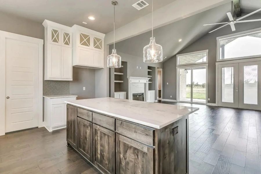 Representative furnished interior of a home built from the The Carter by Elmwood Custom Homes in Ranch at Stone Hill, Waxahachie (Image 21).