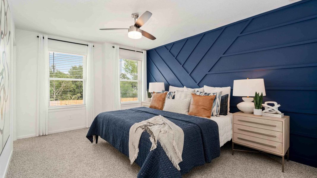 Furnished interior view inside a new home in Alaia Crossing, Houston (Image 8). Furnished interior view inside a new home in Alaia Crossing, Houston (Image 8).