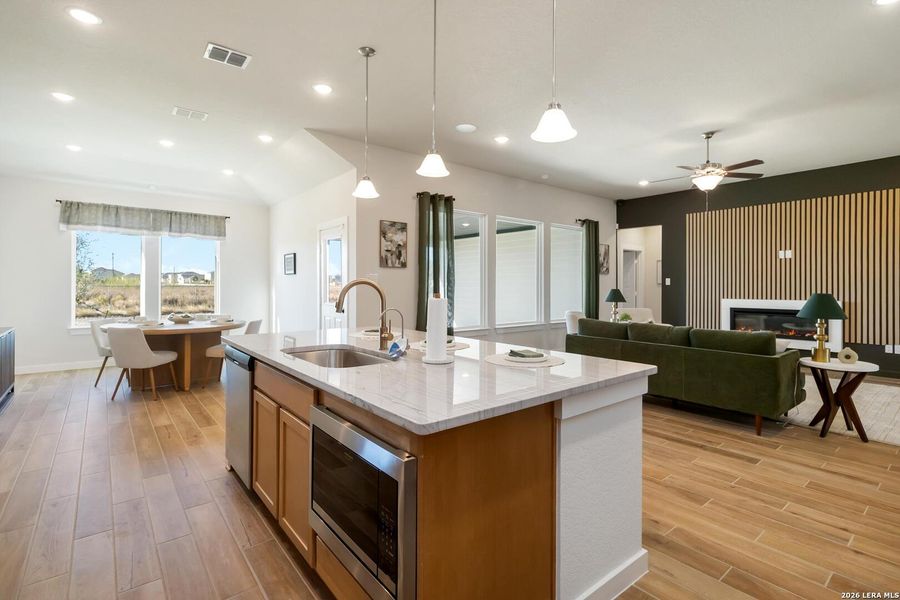 Furnished interior view inside a new home in Alamo Estates, San Antonio (Image 14).