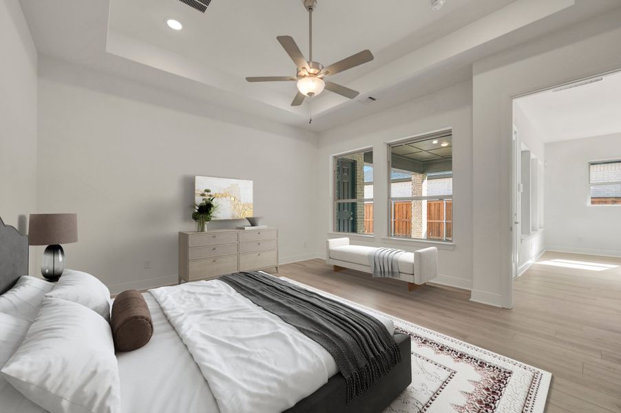 Furnished interior view inside a new home in Elements at Viridian - Signature Series, Arlington (Image 6). Furnished interior view inside a new home in Elements at Viridian - Signature Series, Arlington (Image 6).