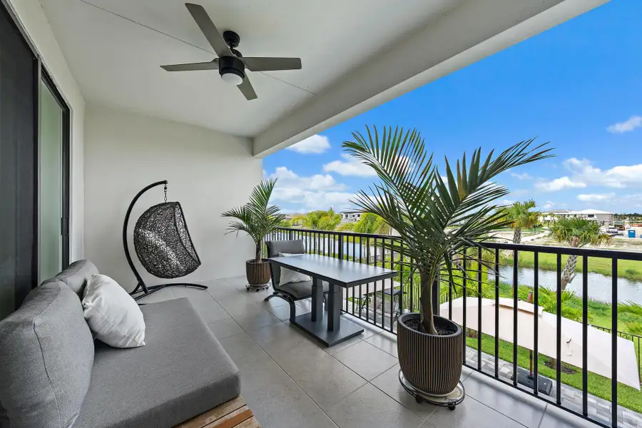 Large verandah with hurricane impact sliders to the upstairs loft.