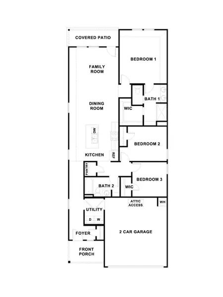 2D floor plan layout of this home in Bollinger, Maxwell, TX (Image 3).