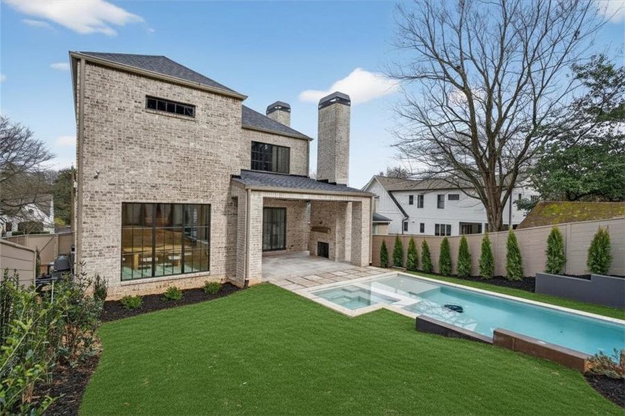Exterior details and patio area of a home in , Atlanta (Image 35).