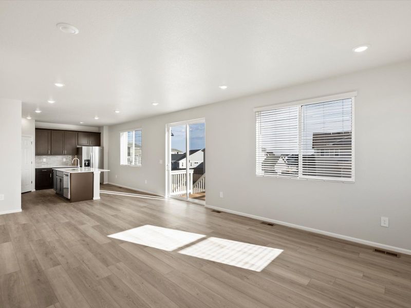 Spacious, unfurnished interior of a new home in Poudre Heights: The Lakes Collection, Windsor (Image 9). Spacious, unfurnished interior of a new home in Poudre Heights: The Lakes Collection, Windsor (Image 9).
