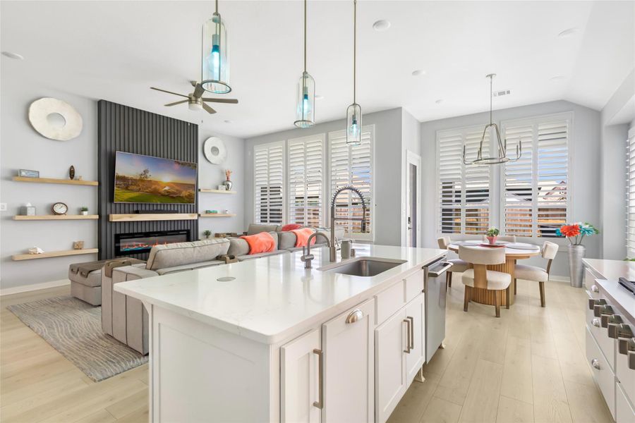 Furnished interior view inside a new home in Grand Central Park, Conroe (Image 8).
