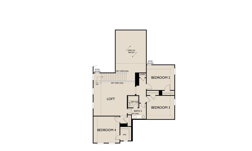 2D floor plan layout for the Katy by Ashton Woods in Megan's Landing 50's, Castroville, TX (Image 6). 2D floor plan layout for the Katy by Ashton Woods in Megan's Landing 50's, Castroville, TX (Image 6).