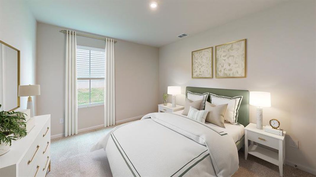 Representative furnished interior of a home built from the Woodford by Ryan Homes in Harpers Glen Single Family, Wendell (Image 6).