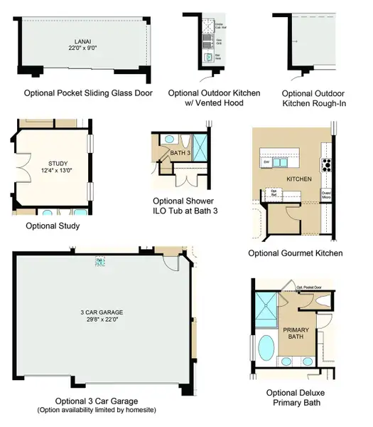 2D floor plan layout of this home in Central Park, Port St. Lucie, FL (Image 3).