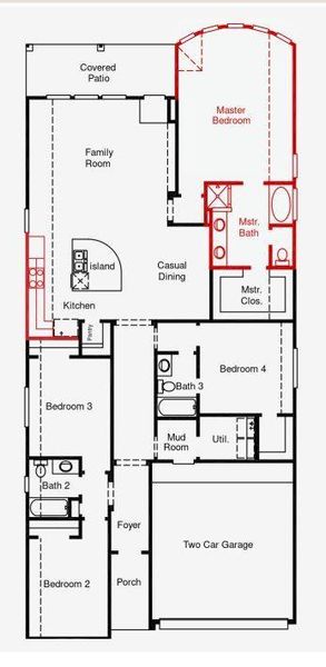 2D floor plan layout of this home in Candela 50', Richmond, TX (Image 2). 2D floor plan layout of this home in Candela 50', Richmond, TX (Image 2).