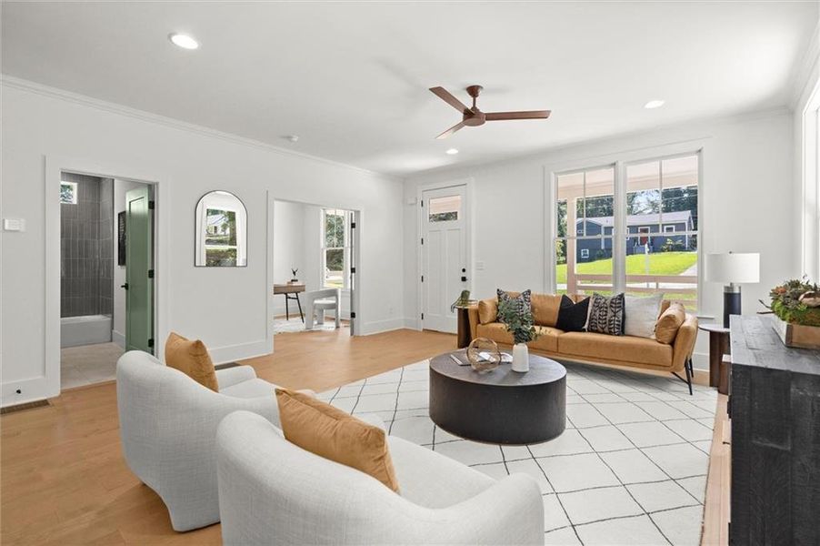 Furnished interior view inside a new home in , Atlanta (Image 34).