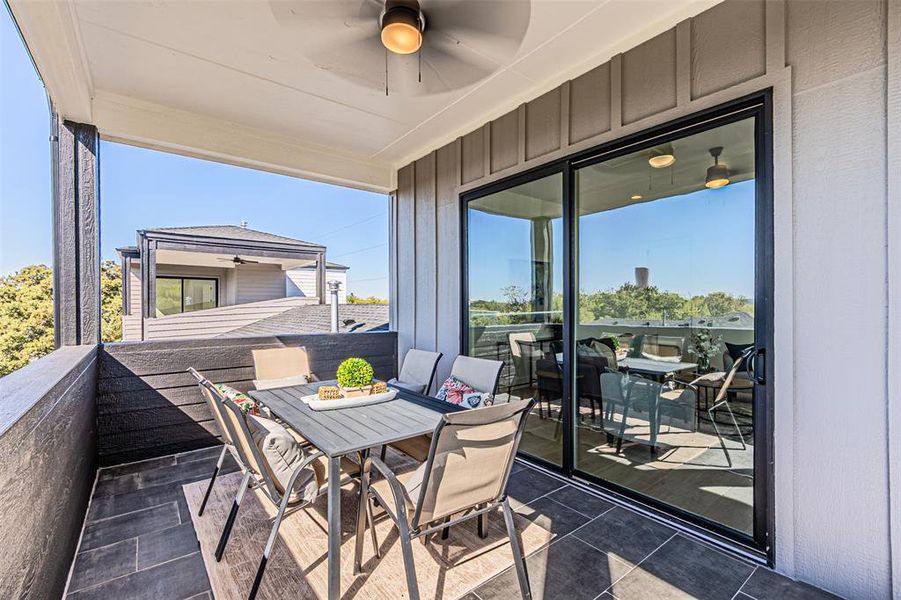 Exterior details and patio area of a home in , Dallas (Image 28).