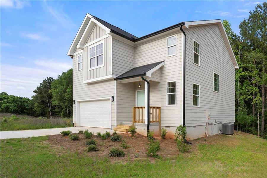 Front exterior of a new home in , Fairburn, GA, highlighting curb appeal (Image 19).