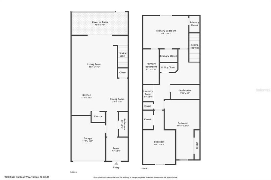 2D floor plan layout of this home in , Tampa, FL (Image 5). 2D floor plan layout of this home in , Tampa, FL (Image 5).