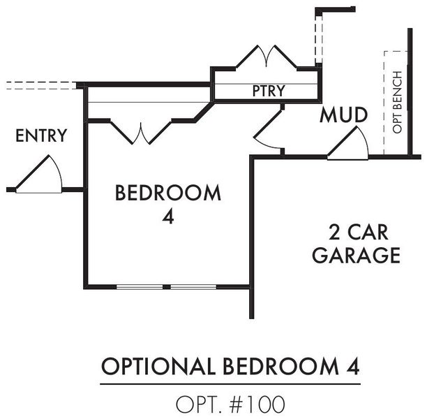 Bedroom 4 (eliminates Dining Room) Bedroom 4 (eliminates Dining Room)