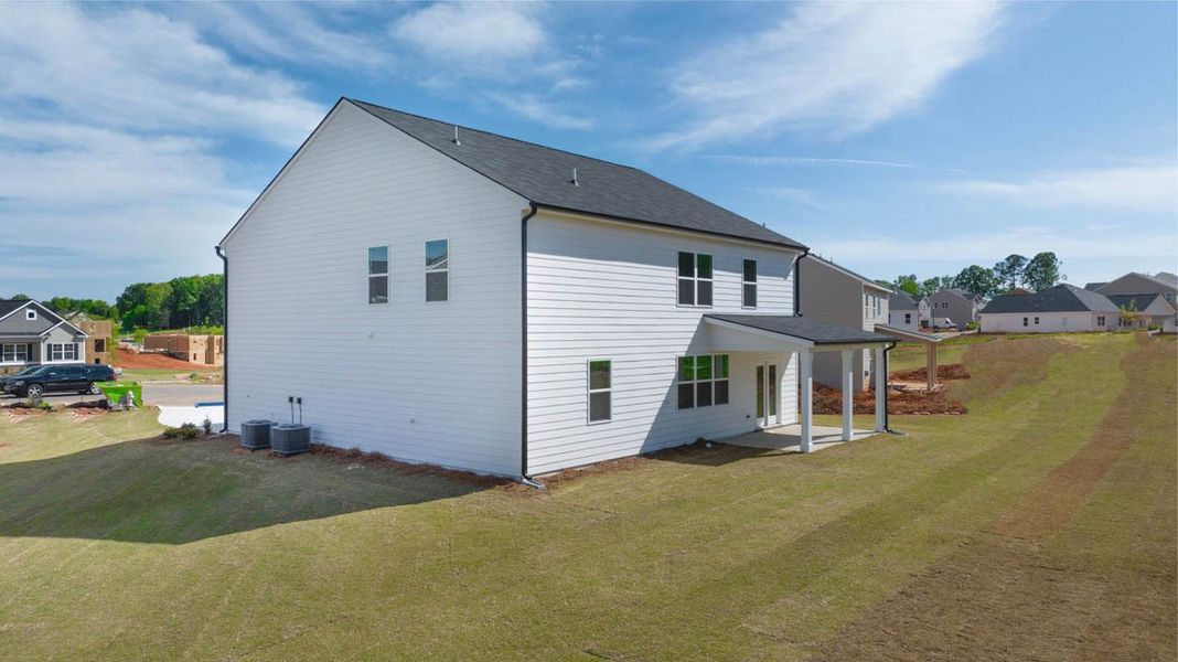 Front exterior of a new home in Estates at Deer Hollow, Grovetown, GA, highlighting curb appeal (Image 21).