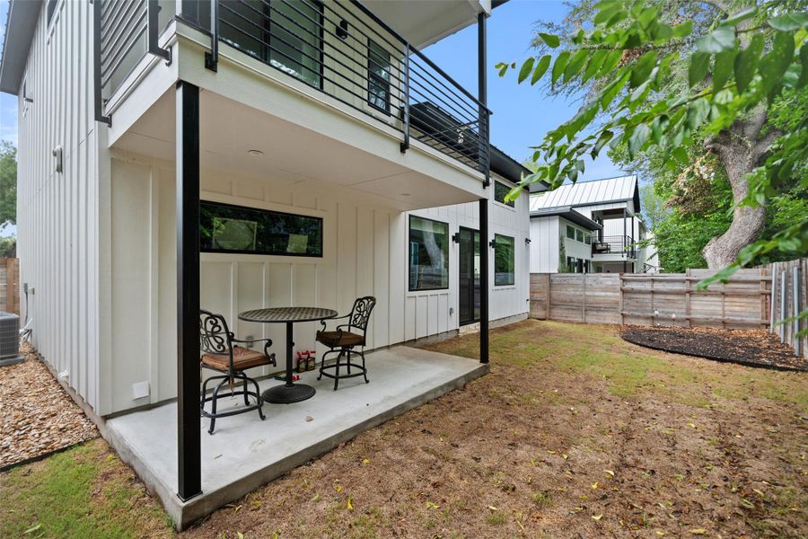 Exterior details and patio area of a home in , Austin (Image 19).