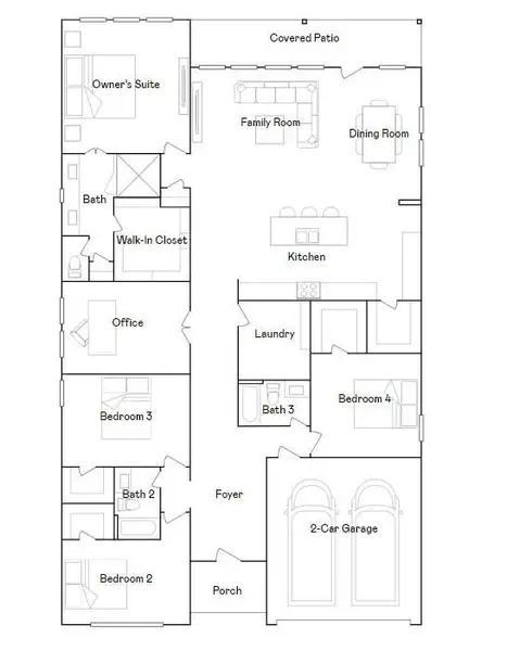 2D floor plan layout of this home in Anniston, Katy, TX (Image 3).