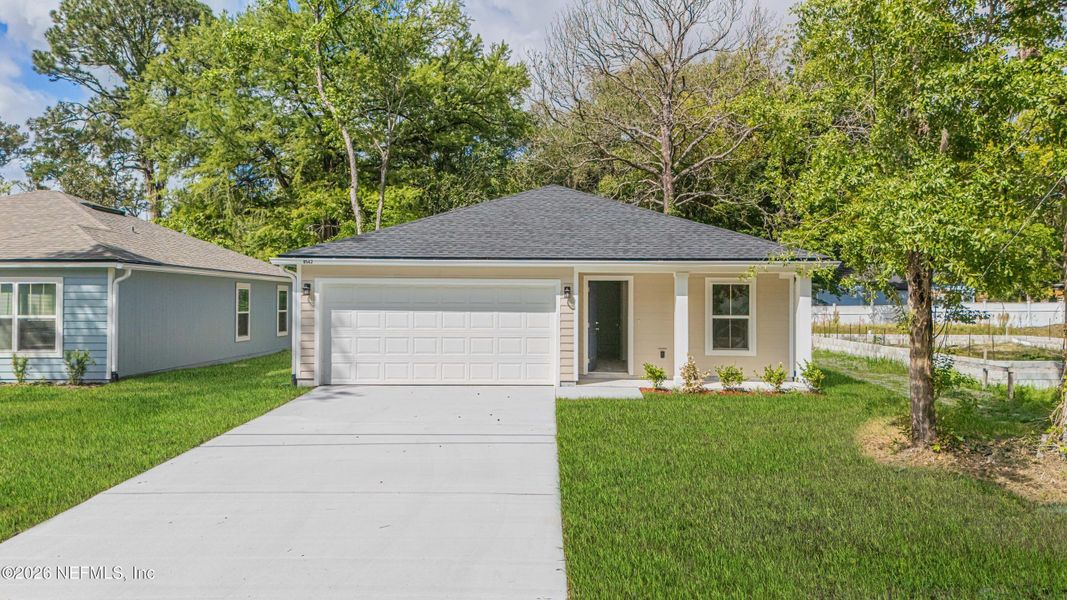Front exterior of a new home in , Jacksonville, FL, highlighting curb appeal (Image 1). Front exterior of a new home in , Jacksonville, FL, highlighting curb appeal (Image 1).