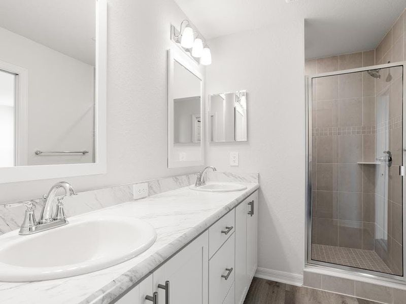 Your suite includes a large en-suite bath - Aruba townhome by Highland Homes